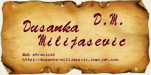 Dušanka Milijašević vizit kartica